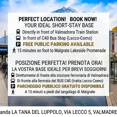 Penzion B&B Near Lake Como - Breakfast Included - Close To Train & Bus *